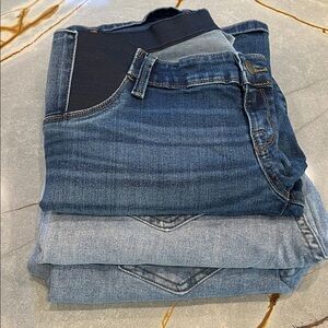 Stylish Blue Women's Maternity Jeans (Bundle 3 Pants)